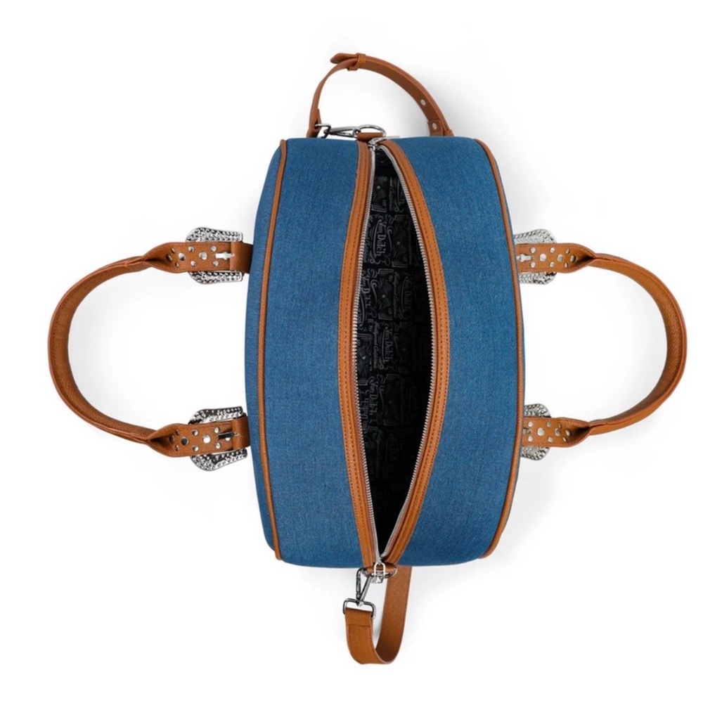 Von Dutch Blue and Tan Duffel Bag - Picture 2 of 4